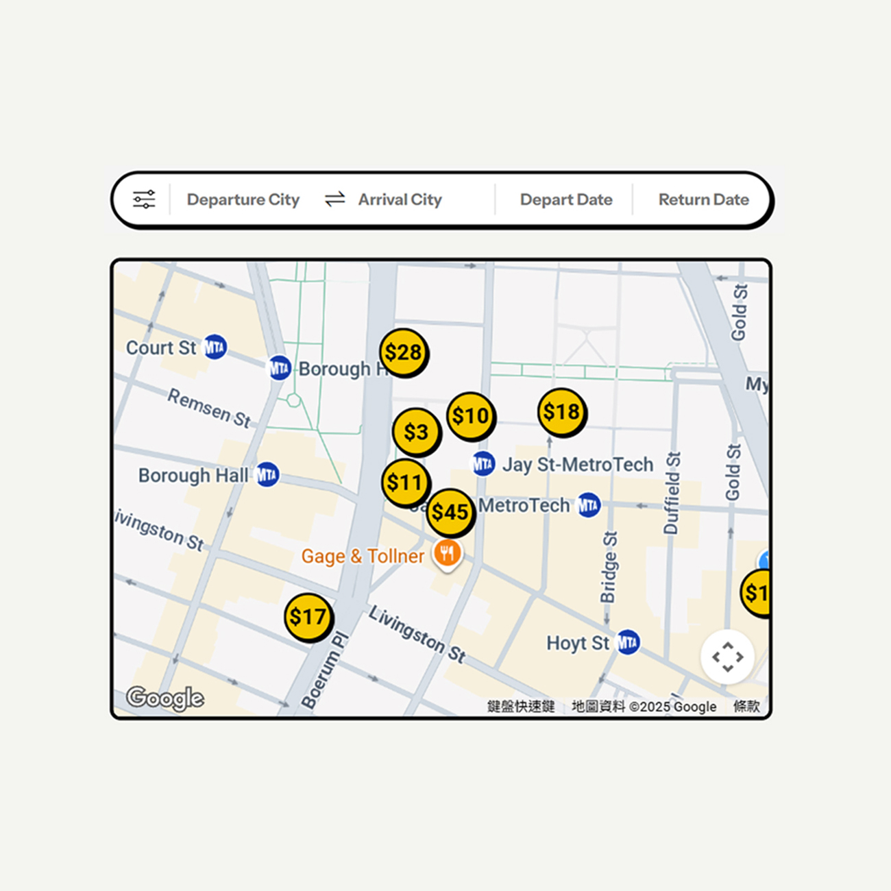 HitchBuy map quest function